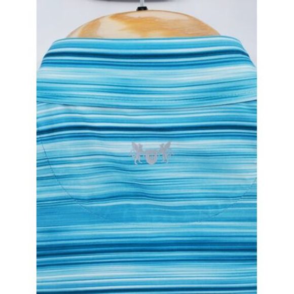 Hickey Freeman Aqua Golf Polo Shirt Men's Size XL Wicking UPF Ret $94 New - Picture 3 of 6